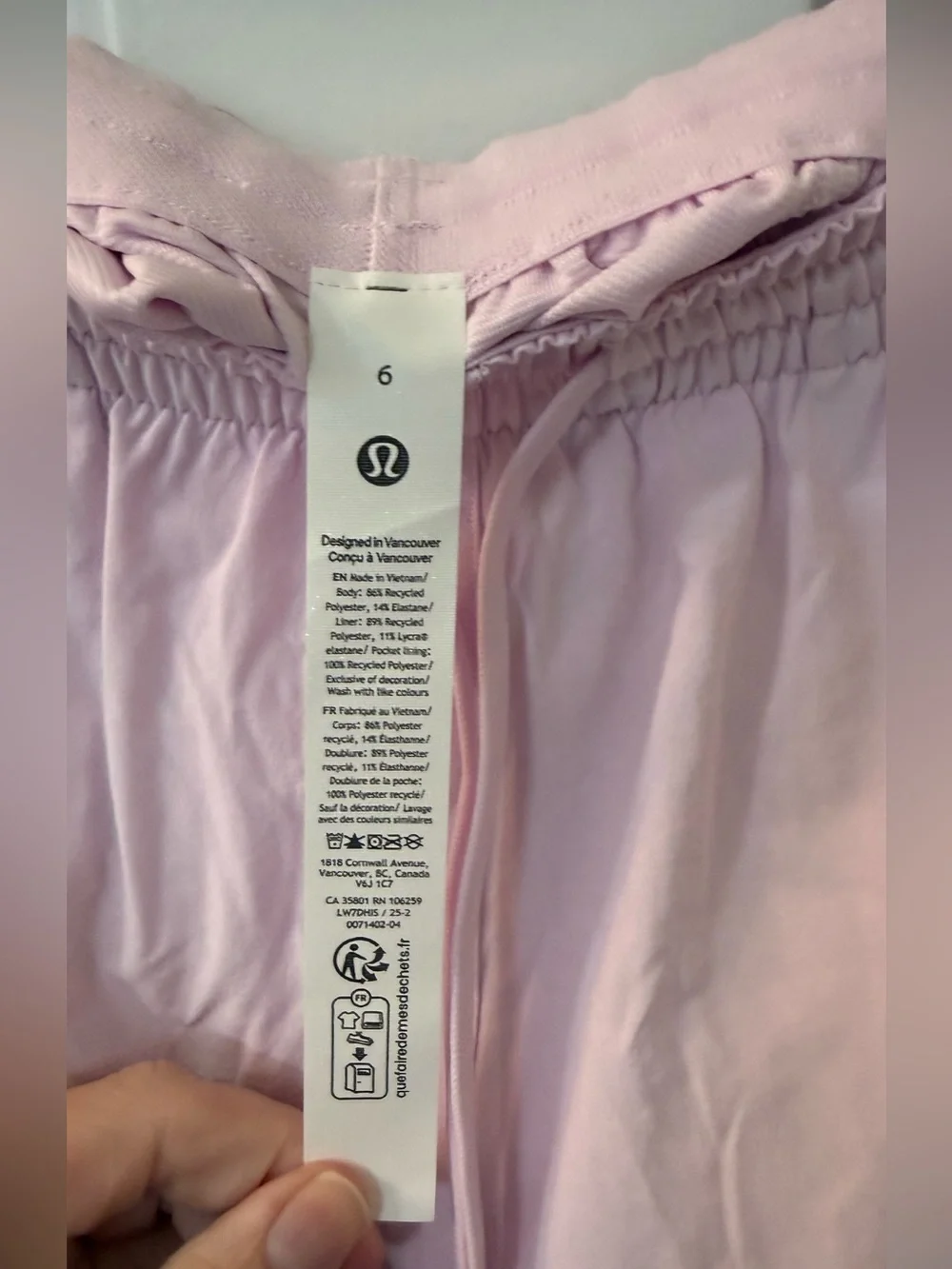 NWT Lululemon Pace Rival HR Short 5” size 6 color Pink Organza